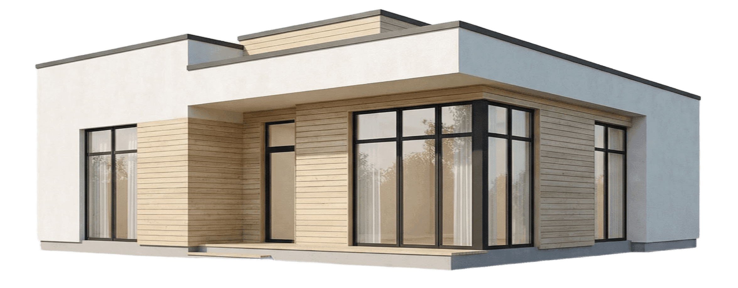 シンプルで温かみのあるウッドテイストの注文住宅外観